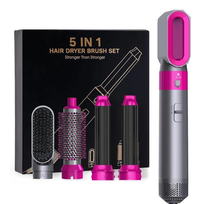 New 5 in 1 Hair Dryer Brush Hot Comb Set Professional Curling Iron Hair Straightener Styling Tool For Professional Hair Dryer