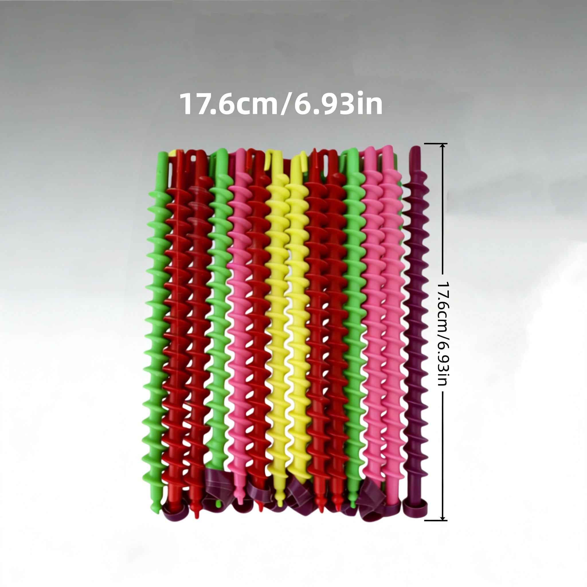 Heatless Spiral Curlers Kit, Plastic Hair Styling Tools Spiral No Heat Hair Curlers with Clips