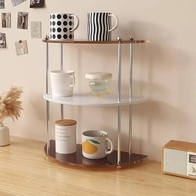Acrylic Bathroom Vanity Organizer Perfume Organizer For Dresser Countertop Shelf Makeup Count Shelf Desktop Storage For Kitchen