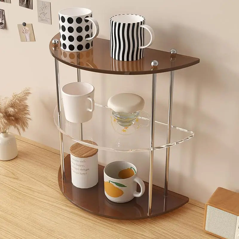 Acrylic Bathroom Vanity Organizer Perfume Organizer For Dresser Countertop Shelf Makeup Count Shelf Desktop Storage For Kitchen