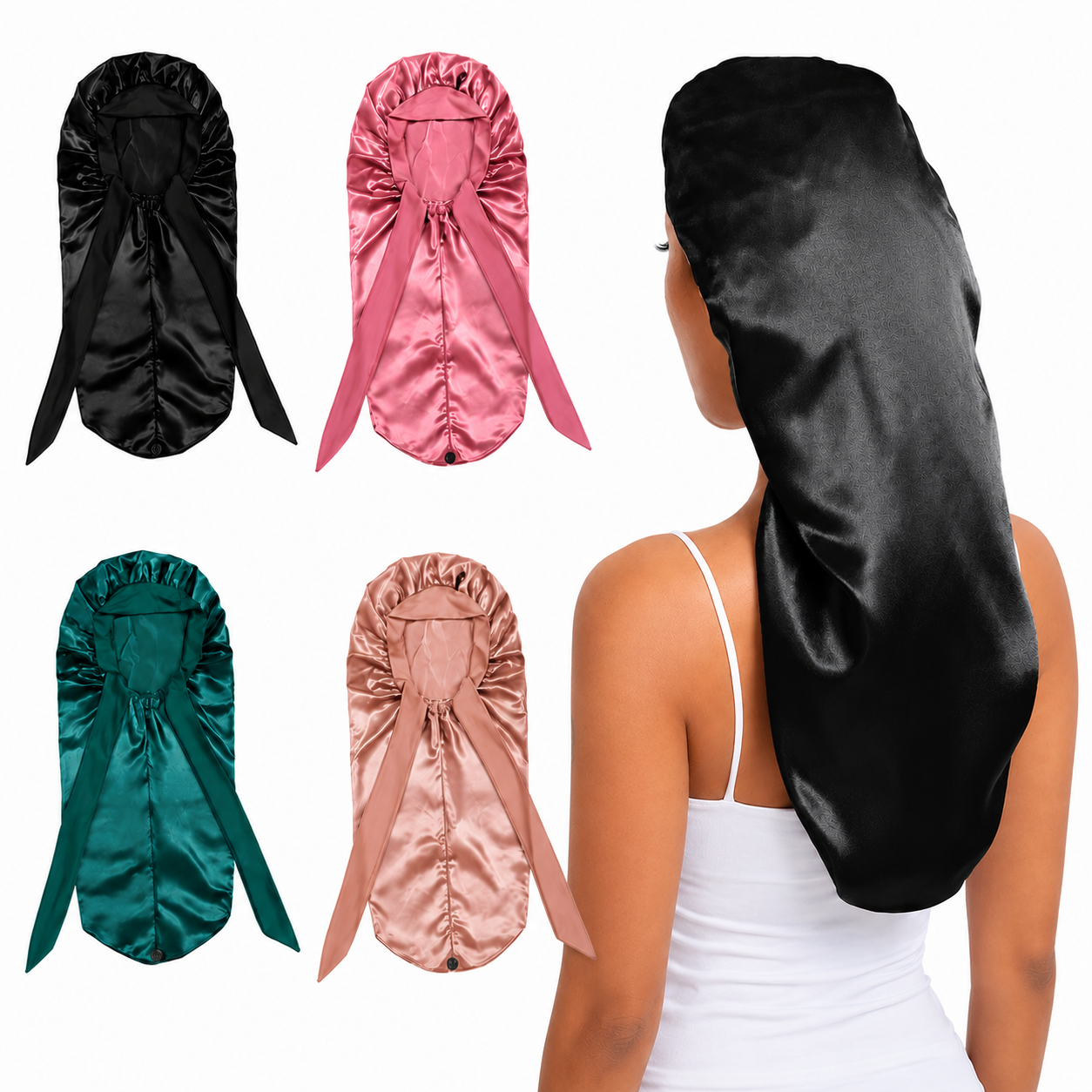Gorro de Satén para Cabello Largo
