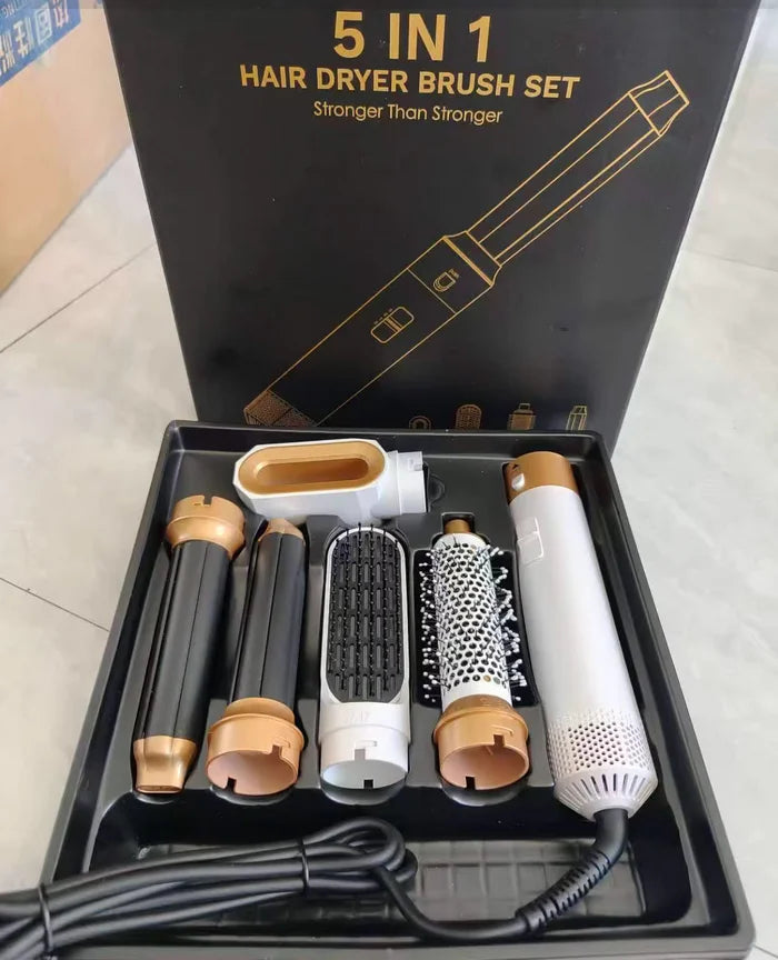 New 5 in 1 Hair Dryer Brush Hot Comb Set Professional Curling Iron Hair Straightener Styling Tool For Professional Hair Dryer