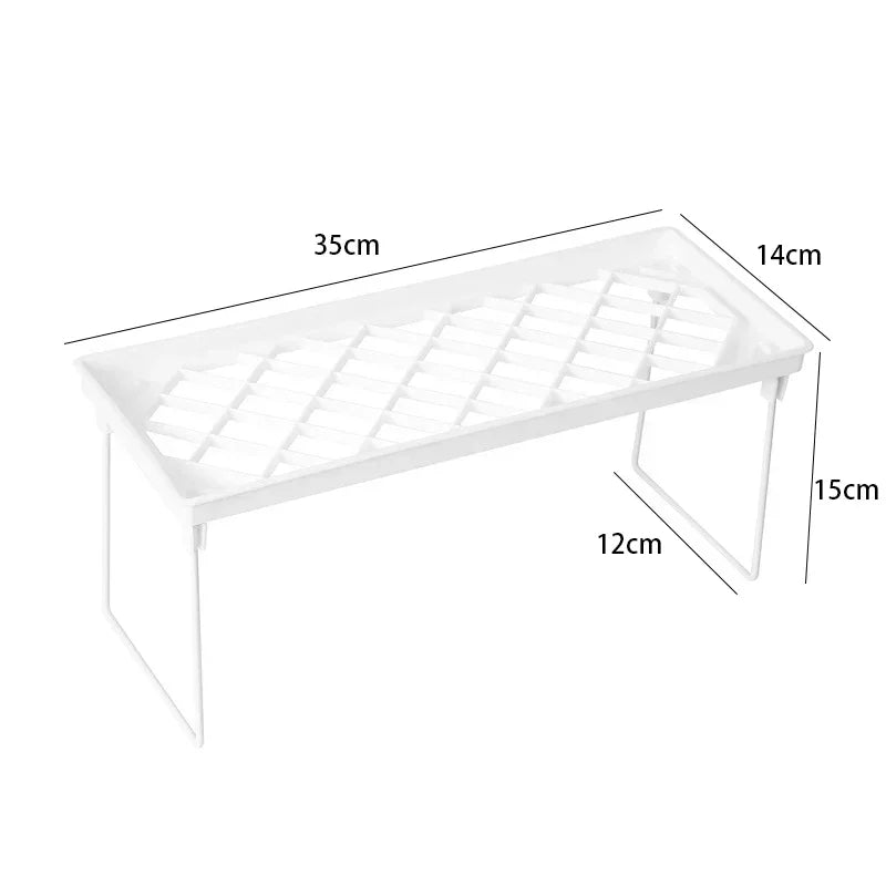 Home Closet Organizer Storage Shelf Kitchen Adjustable Storage Rack Shelves Cabinet Holders Space Saving Makeup Organizer