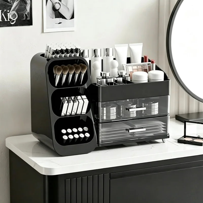 Cosmetics Storage Box Home Dressing Table High-end Large Multi-functional Compartmentalized Storage Rack Pratical New Arrival
