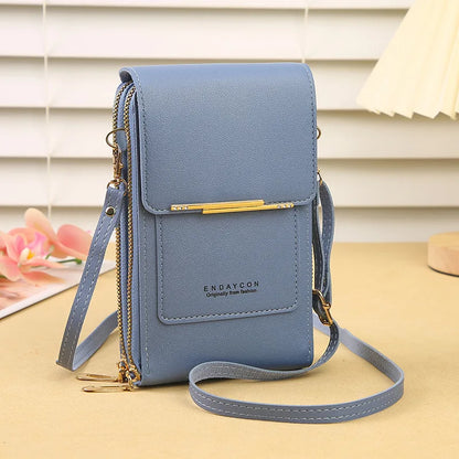Crazy Bag Fashion Touch Screen Lock Cell Phone Bag Women&