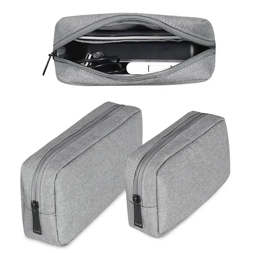 Travel Essentials Pouch Organizer for USB Cables Earphones Gadgets Storage Bag Digital Accessories Makeup Cover Devices