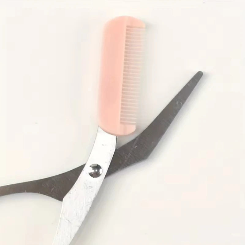 Eyebrow trimming scissors, built-in comb - made of stainless steel material, precise grooming tool, creating perfect eyebrows