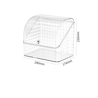 Cosmetic Storage Box Senior Sense of Light Luxury Desktop Makeup Box Transparent Visible Drawer Dust Moisture Proof Shelf