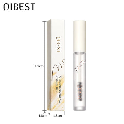 QIBEST Transparent Eyebrow Pomade Brow Natural Waterproof Long Lasting Creamy Texture Tinted Sculpted Brow Gel Set With Brush