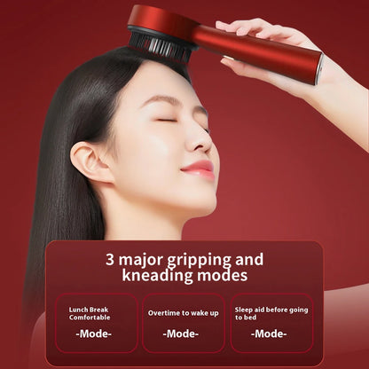 Electric Vibration Massage Comb Red Light Scalp Brush Stimulating Oil Applicator Hair Strengthening Root Care Daily Use