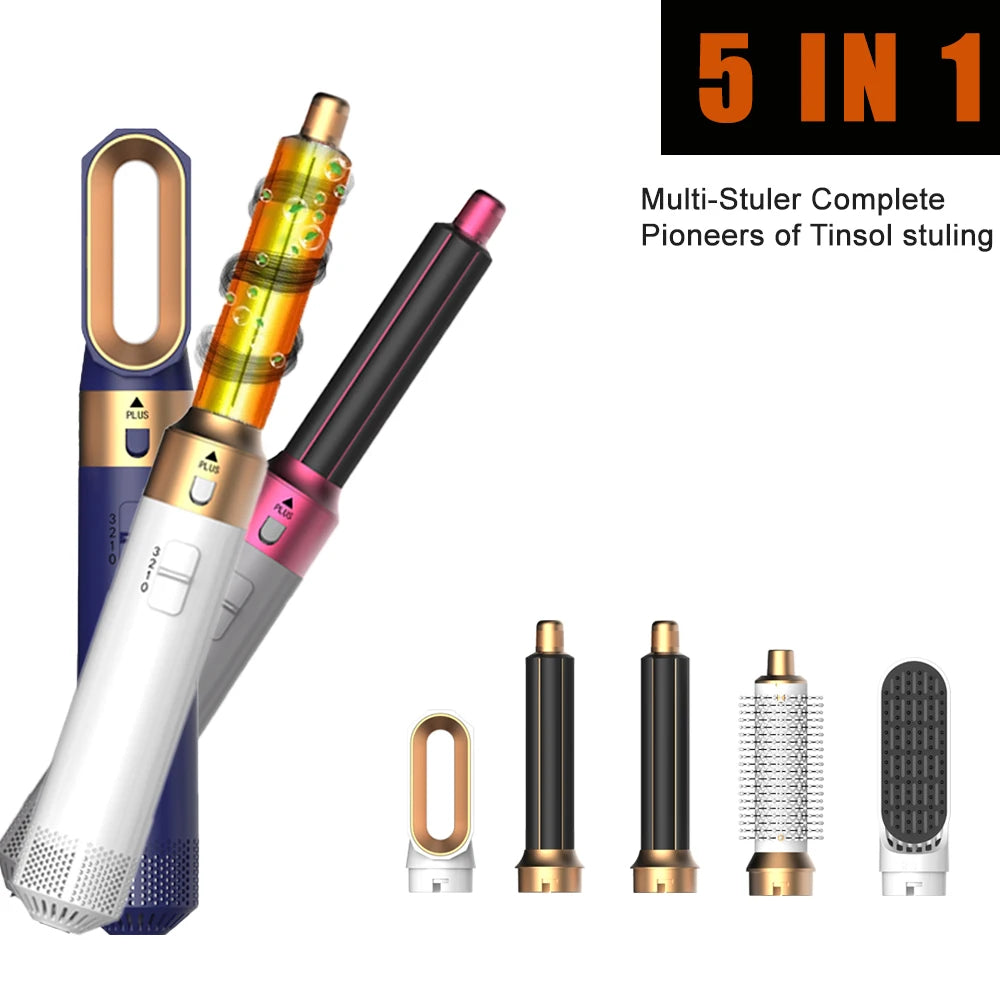New 5-in-1 Hair Dryer Hot Comb Set Professional Curling Iron Hair Straightener Styling Tool for Dyson Airwrap Hair Dryer