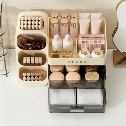 Cosmetics Storage Box Home Dressing Table High-end Large Multi-functional Compartmentalized Storage Rack Pratical New Arrival