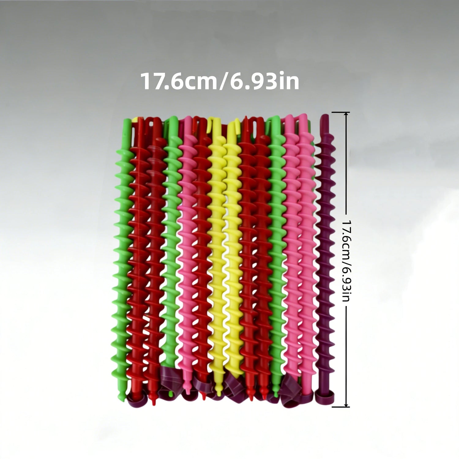 Heatless Spiral Curlers Kit, Plastic Hair Styling Tools Spiral No Heat Hair Curlers with Clips