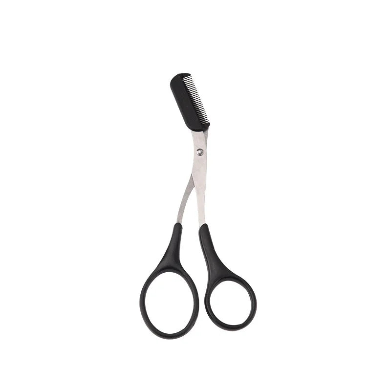 Eyebrow trimming scissors, built-in comb - made of stainless steel material, precise grooming tool, creating perfect eyebrows