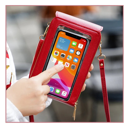 Crazy Bag Fashion Touch Screen Lock Cell Phone Bag Women&