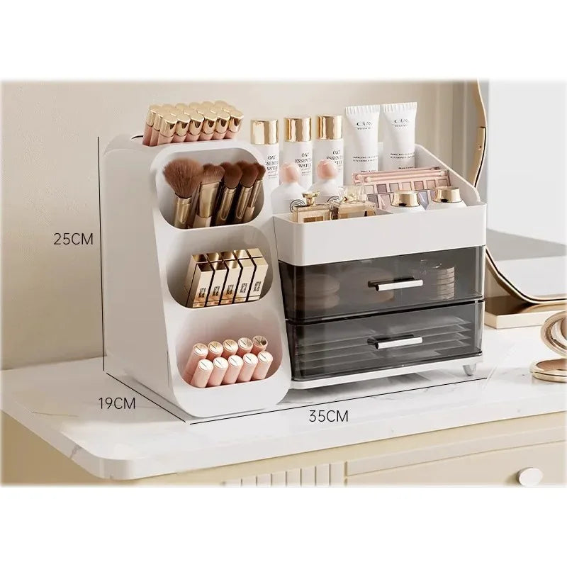 Makeup Organizer With Drawers Large Cosmetic Skincare Jewelry Perfume Storage Box For Home Countertop Vanity Bathroom Bedroom