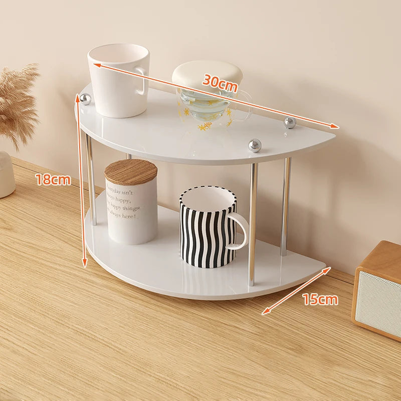 Acrylic Bathroom Vanity Organizer Perfume Organizer For Dresser Countertop Shelf Makeup Count Shelf Desktop Storage For Kitchen