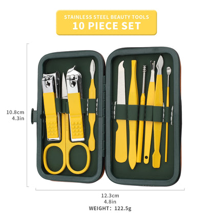 7/10/13/19Pcs Manicure Kit,Nail Care Kit For Women, Manicure Pedicure Set, Nail Clippers Toenail Clippers Kit,  with Travel Case