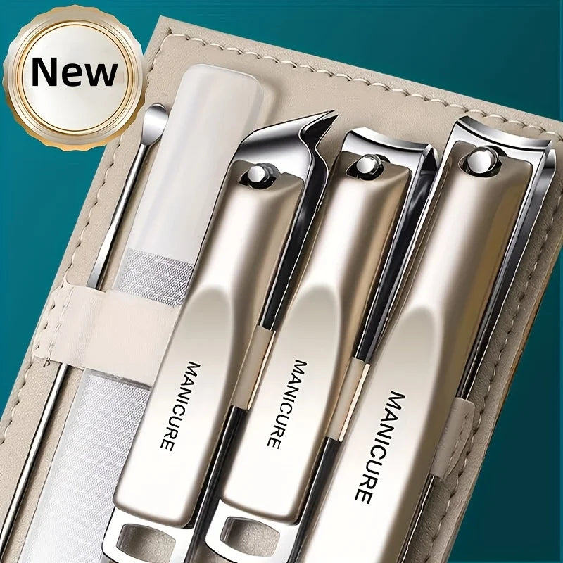 1/5pcs Professional Manicure and Pedicure Kit Includes Nail Clipper Nail File and Ear Pick Portable Storage Case  Beauty Care