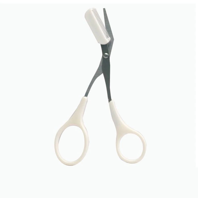 Eyebrow trimming scissors, built-in comb - made of stainless steel material, precise grooming tool, creating perfect eyebrows