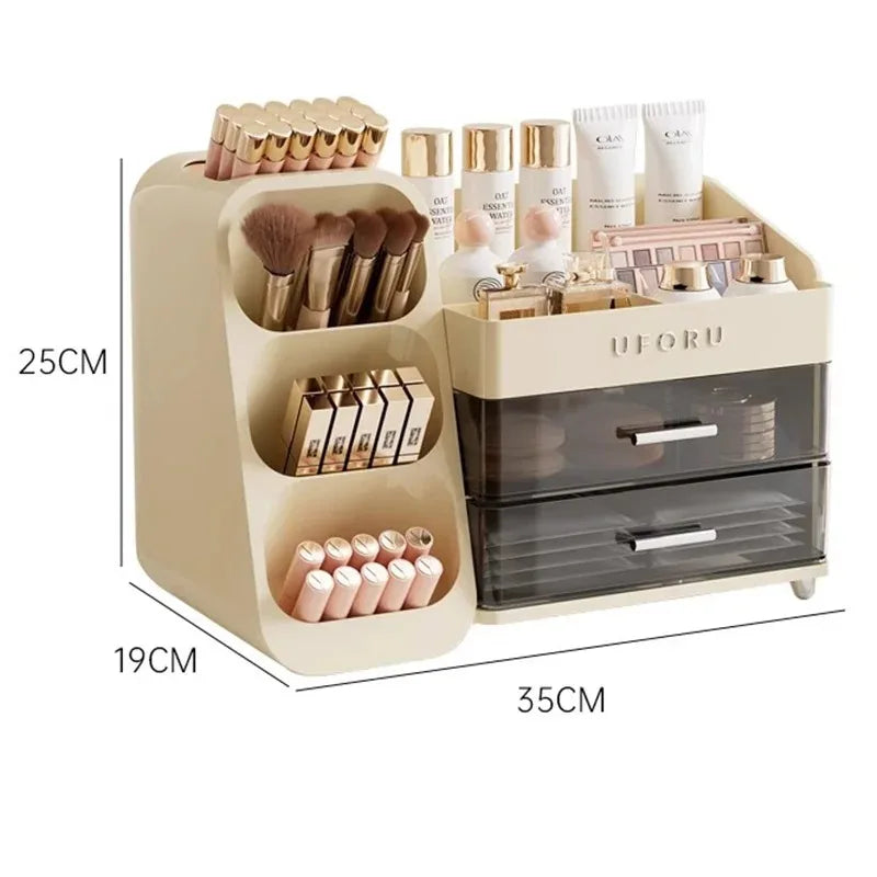 Makeup Organizer With Drawers Large Cosmetic Skincare Jewelry Perfume Storage Box For Home Countertop Vanity Bathroom Bedroom