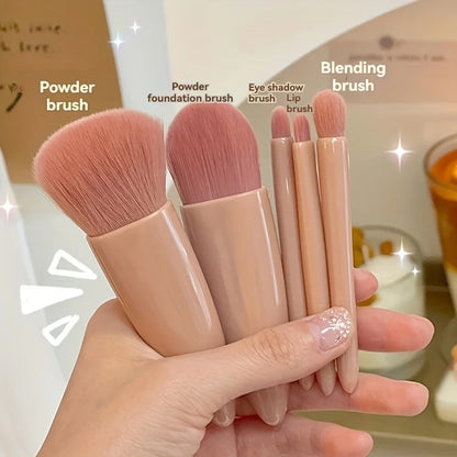 Set de 5 Brochas de Maquillaje con Espejo