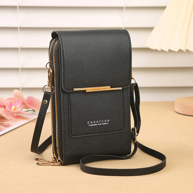 Crazy Bag Fashion Touch Screen Lock Cell Phone Bag Women&