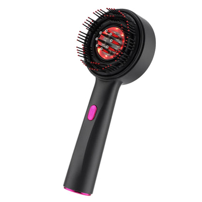 Scalp Massage Comb 630nm LED Red Light Electric Vibration Head Massager Scalp Oil Applicator Nourish Hair Care Brush Relaxation