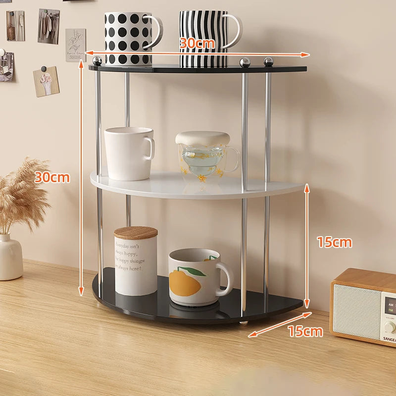 Acrylic Bathroom Vanity Organizer Perfume Organizer For Dresser Countertop Shelf Makeup Count Shelf Desktop Storage For Kitchen