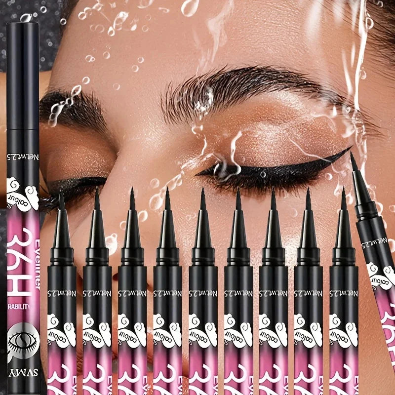 3pcs/5pcs Waterproof Black Eyeliner Pencils-Smudge-Proof, Long-Lasting &amp;Beginner-Friendly Eye Makeup
