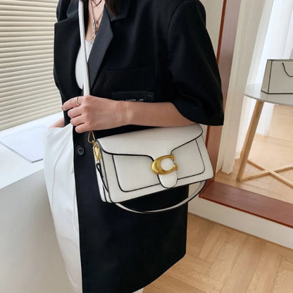 Double-Strap Small Square Crossbody Bag – Stylish Underarm Shoulder Purse for Women