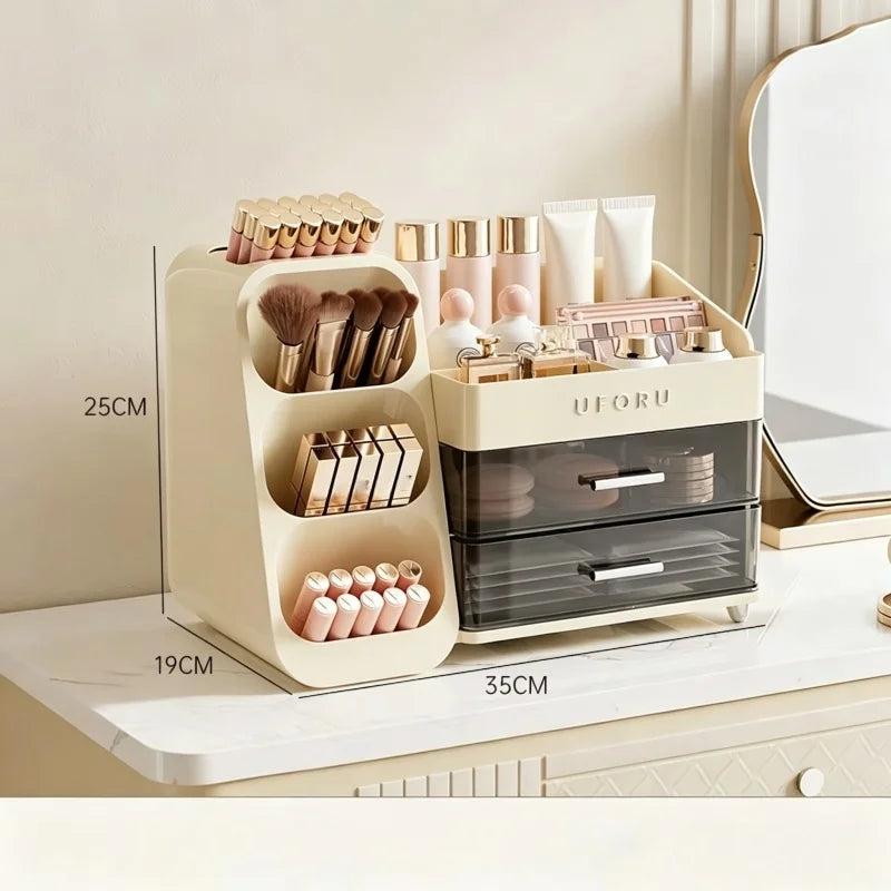 Cosmetics Storage Box Home Dressing Table High-end Large Multi-functional Compartmentalized Storage Rack Pratical New Arrival