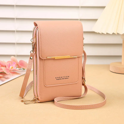 Crazy Bag Fashion Touch Screen Lock Cell Phone Bag Women&
