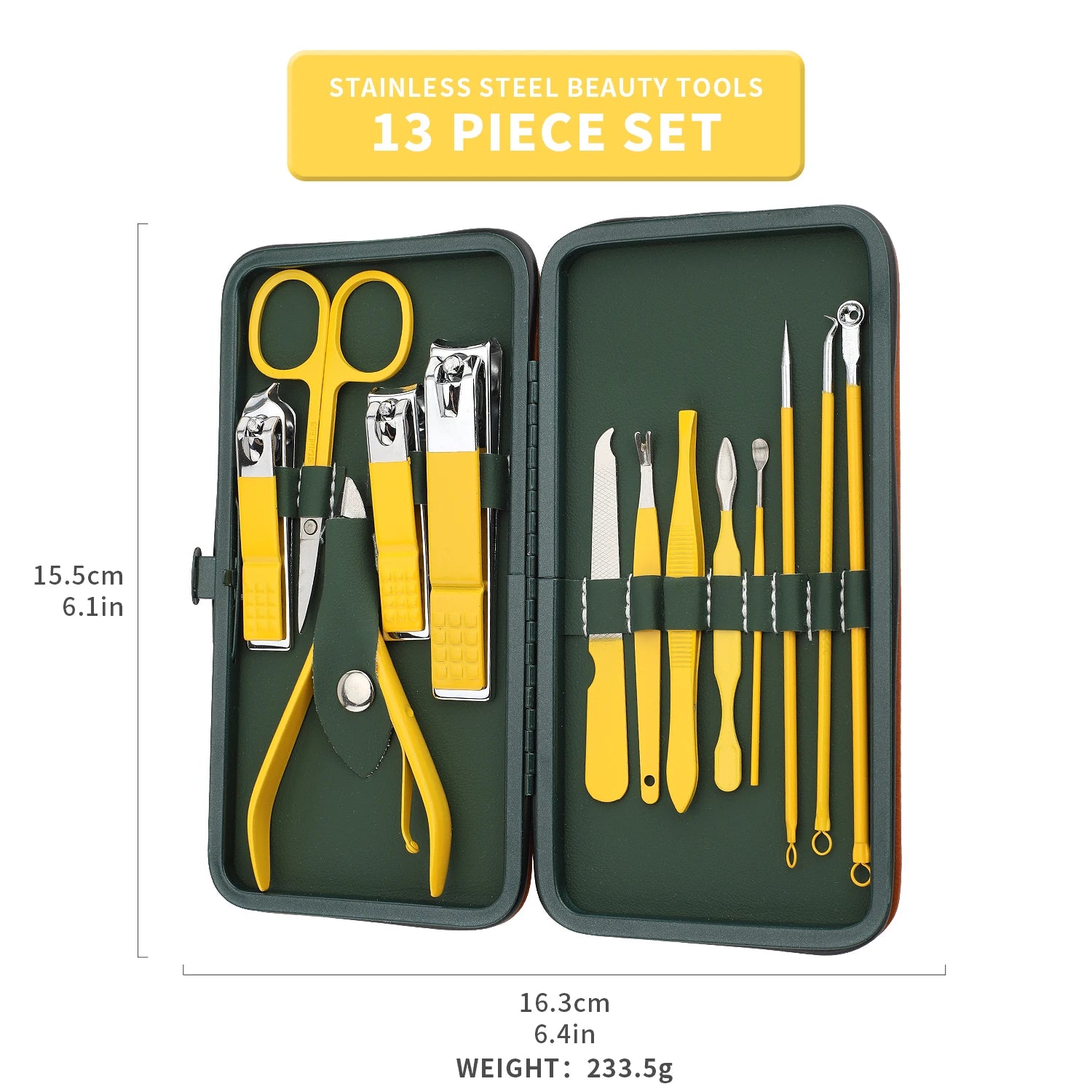 7/10/13/19Pcs Manicure Kit,Nail Care Kit For Women, Manicure Pedicure Set, Nail Clippers Toenail Clippers Kit,  with Travel Case