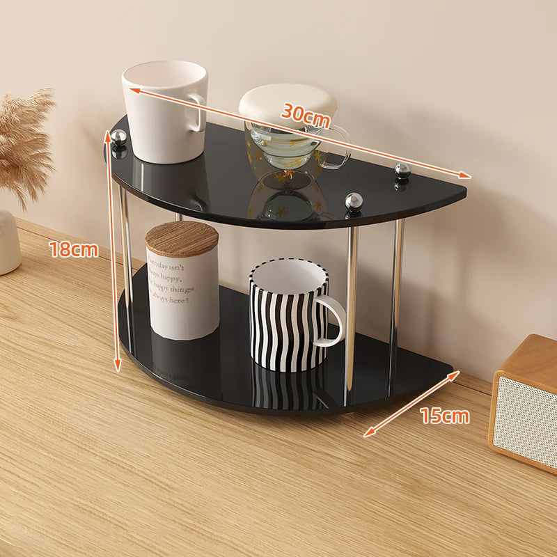 Acrylic Bathroom Vanity Organizer Perfume Organizer For Dresser Countertop Shelf Makeup Count Shelf Desktop Storage For Kitchen