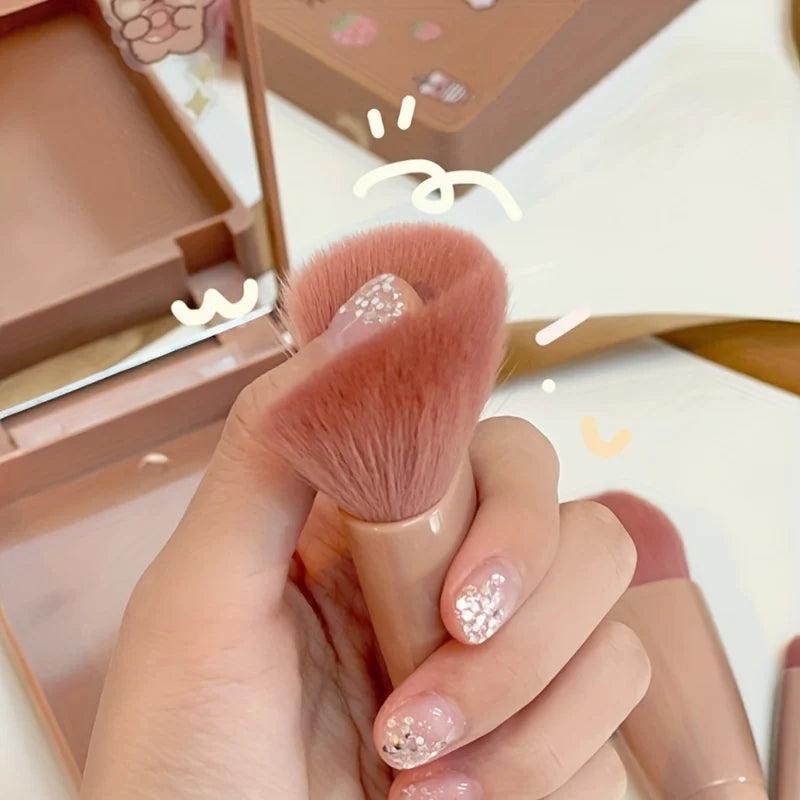Set de 5 Brochas de Maquillaje con Espejo