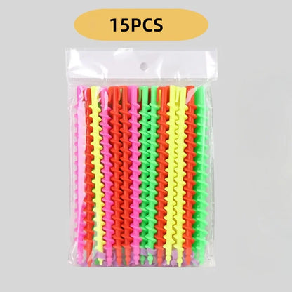 Heatless Spiral Curlers Kit, Plastic Hair Styling Tools Spiral No Heat Hair Curlers with Clips