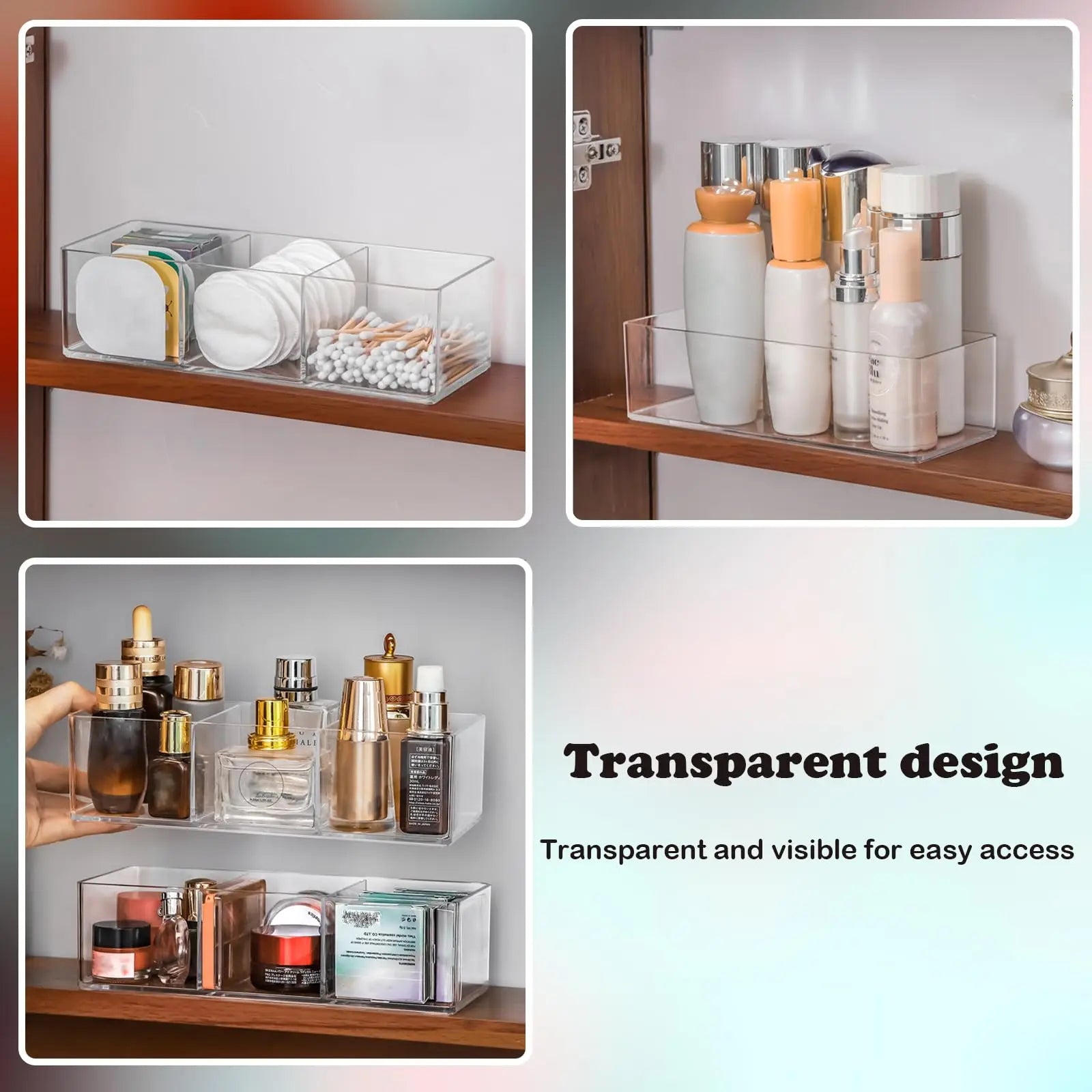Makeup Organizer for Drawer, Makeup Organizer for Vanity, Countertop, Bathroom, Kitchen and Cabinet Storage Boxes