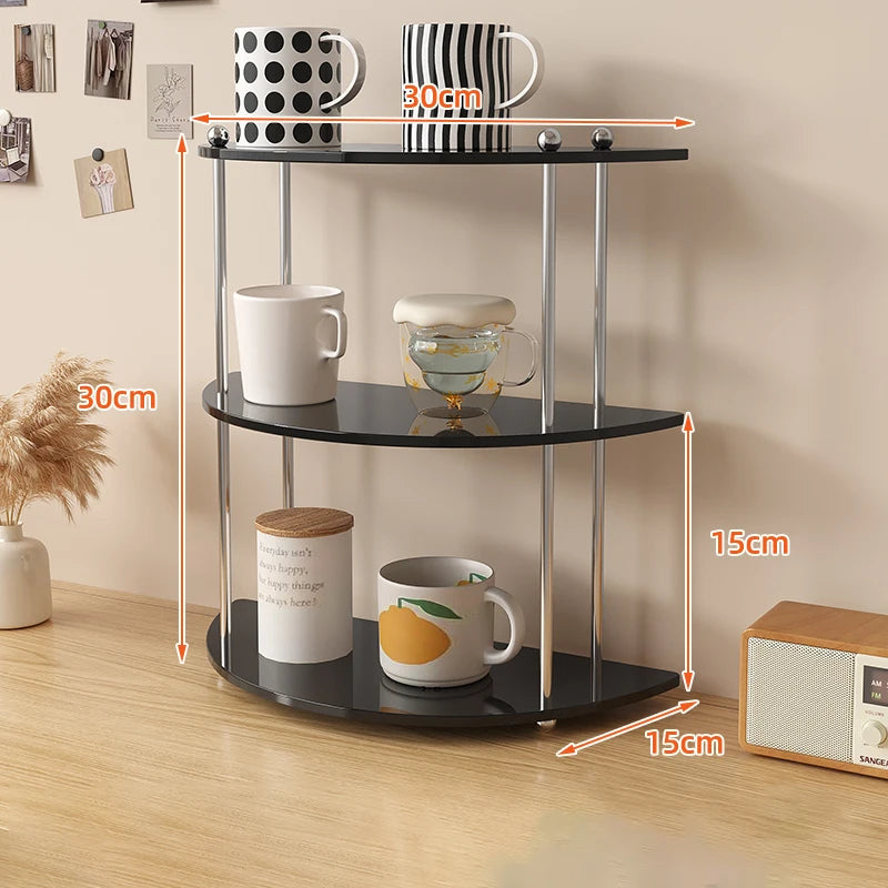 Acrylic Bathroom Vanity Organizer Perfume Organizer For Dresser Countertop Shelf Makeup Count Shelf Desktop Storage For Kitchen