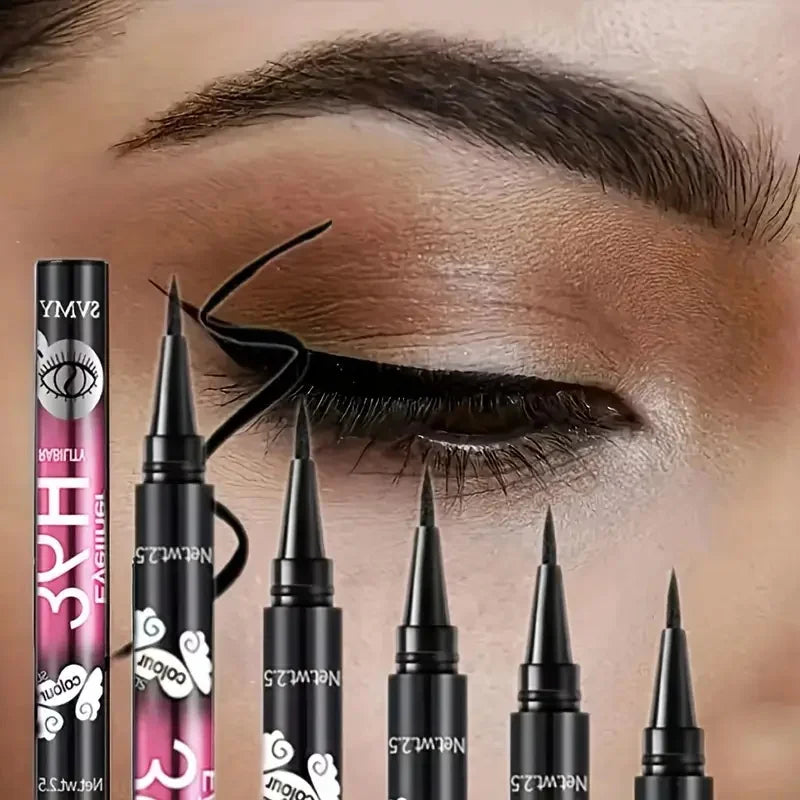 3pcs/5pcs Waterproof Black Eyeliner Pencils-Smudge-Proof, Long-Lasting &amp;Beginner-Friendly Eye Makeup