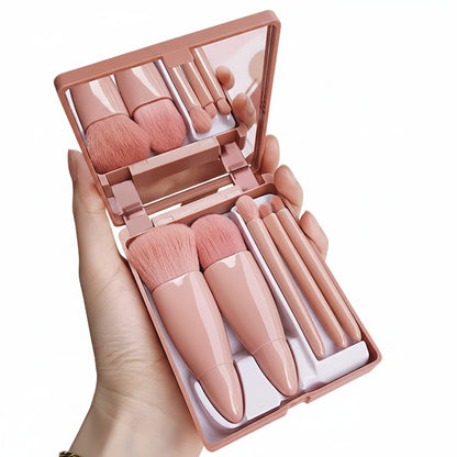 Set de 5 Brochas de Maquillaje con Espejo