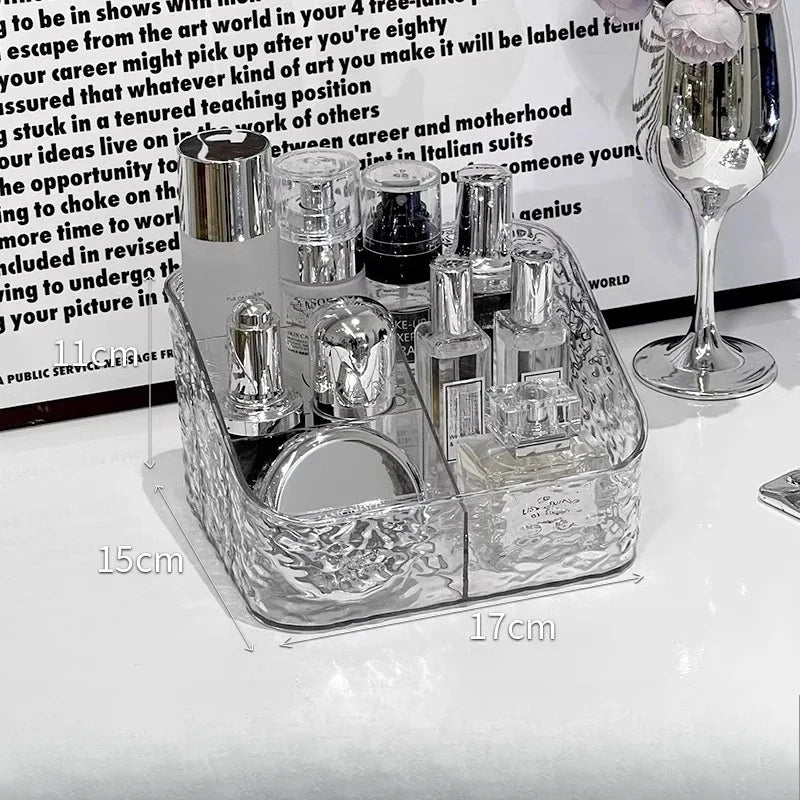 Makeup Storage Organizer Clear Skincare Organiser for Vanity Storage Box for Lipstick Cosmetic Organizer Perfume Holder Home