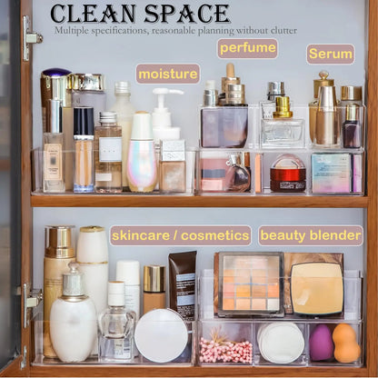 Makeup Organizer for Drawer, Makeup Organizer for Vanity, Countertop, Bathroom, Kitchen and Cabinet Storage Boxes