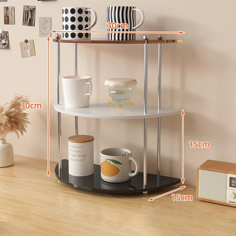 Acrylic Bathroom Vanity Organizer Perfume Organizer For Dresser Countertop Shelf Makeup Count Shelf Desktop Storage For Kitchen