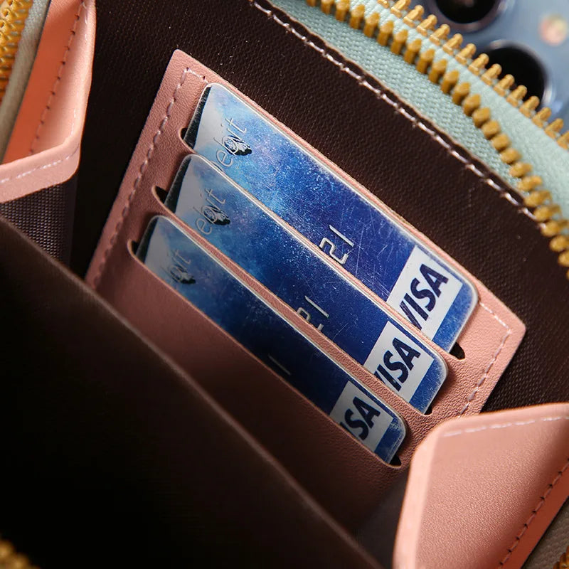 Crazy Bag Fashion Touch Screen Lock Cell Phone Bag Women&