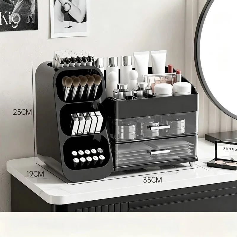 Cosmetics Storage Box Home Dressing Table High-end Large Multi-functional Compartmentalized Storage Rack Pratical New Arrival