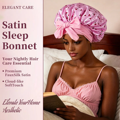 Satin Bonnet for Sleeping - Softer Than Silk Bonnet For Sleeping Women - Secure Fit, Adjustable, Night Cap For Curly &amp; Textured