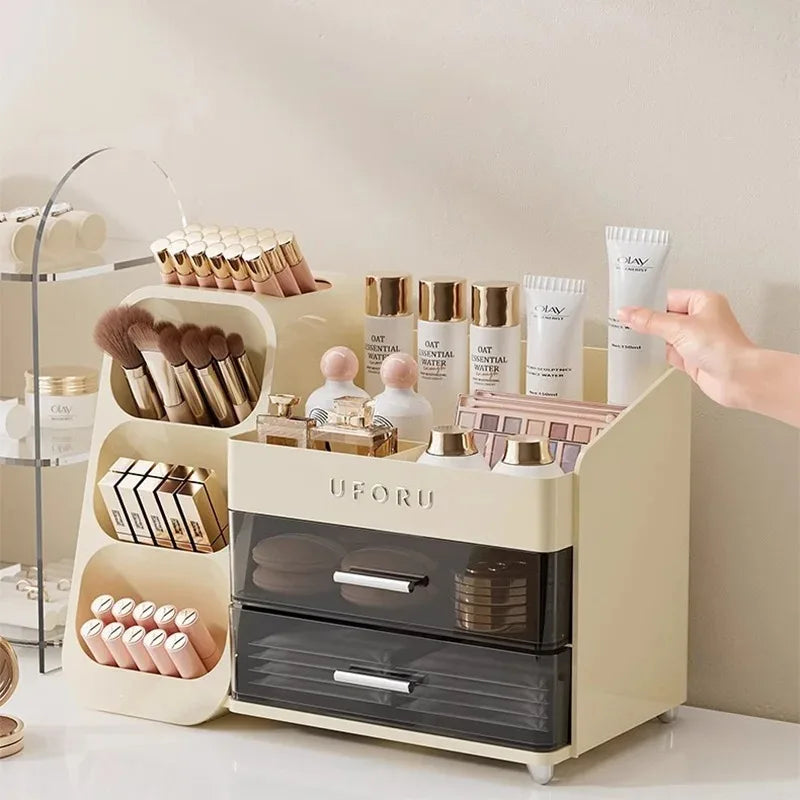 Makeup Organizer With Drawers Large Cosmetic Skincare Jewelry Perfume Storage Box For Home Countertop Vanity Bathroom Bedroom