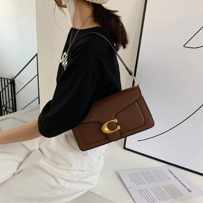 Double-Strap Small Square Crossbody Bag – Stylish Underarm Shoulder Purse for Women