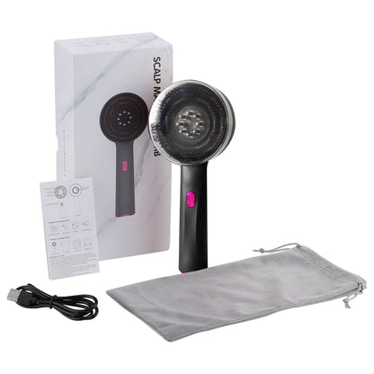 Electric Vibration Massage Comb Red Light Scalp Brush Stimulating Oil Applicator Hair Strengthening Root Care Daily Use